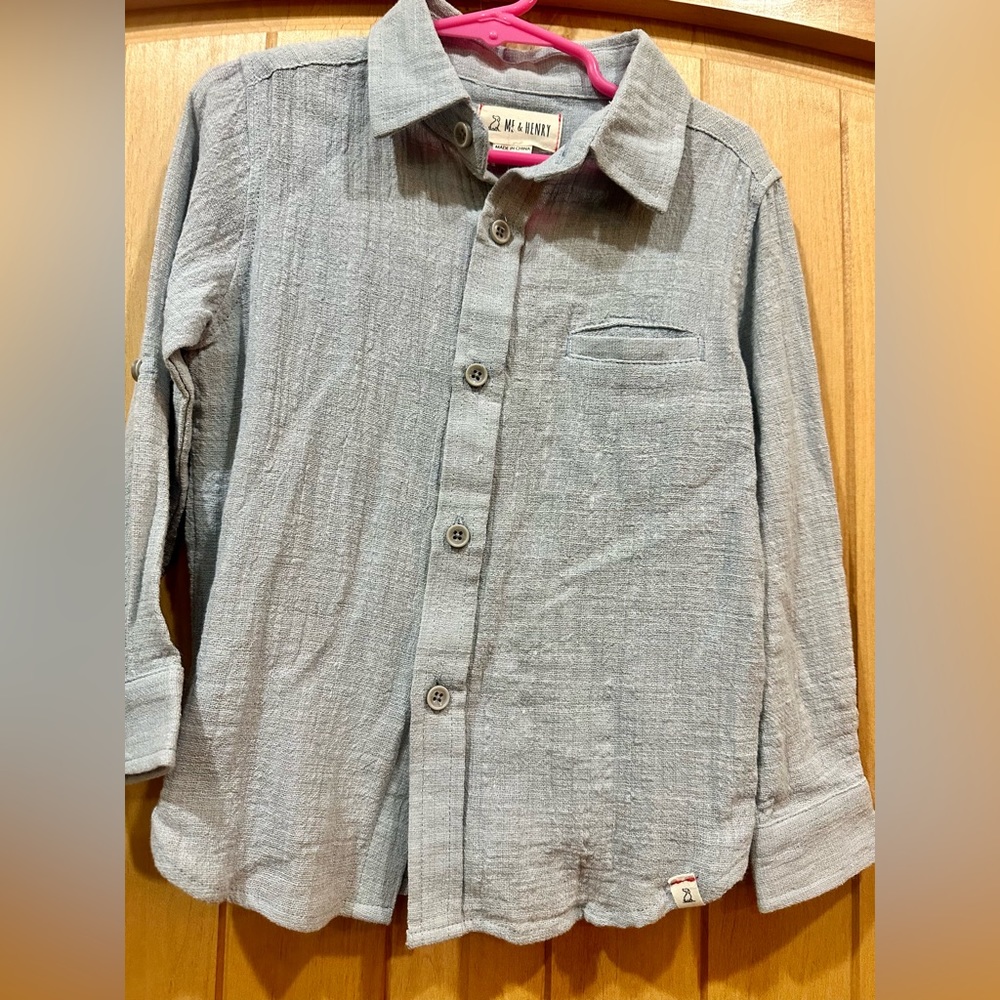 Me & Henry Gray Button Shirt